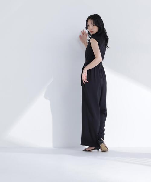 NATURAL BEAUTY BASIC(ナチュラルビューティーベーシック)の「開襟オールインワン(つなぎ/オールインワン・レディース・ブラウン/ブラック・P/S/MEDIUM)」の16枚目の写真
