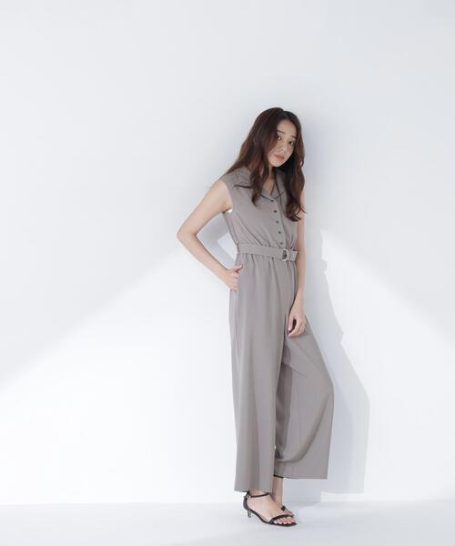 NATURAL BEAUTY BASIC(ナチュラルビューティーベーシック)の「開襟オールインワン(つなぎ/オールインワン・レディース・ブラウン/ブラック・P/S/MEDIUM)」の22枚目の写真