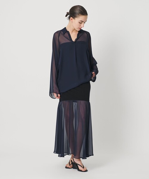 ATTISESSION（アティセッション）の「＜ATTISESSION＞ベアトップ ドレス（ワンピース・レディース・ブラック/グレー系・38/36）」の7枚目の写真