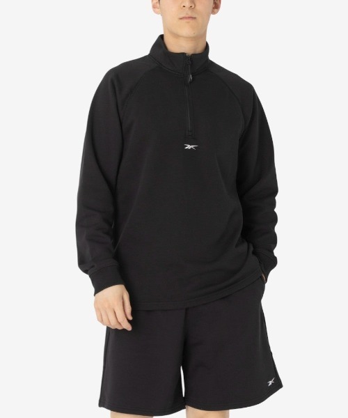 Reebok(リーボック)の「ハーフ ジップトップ / RBK.B FT OH HALF ZIP(その他トップス・メンズ・グレー/ブラック・SMALL/MEDIUM/X-LARGE/LARGE)」の1枚目の写真