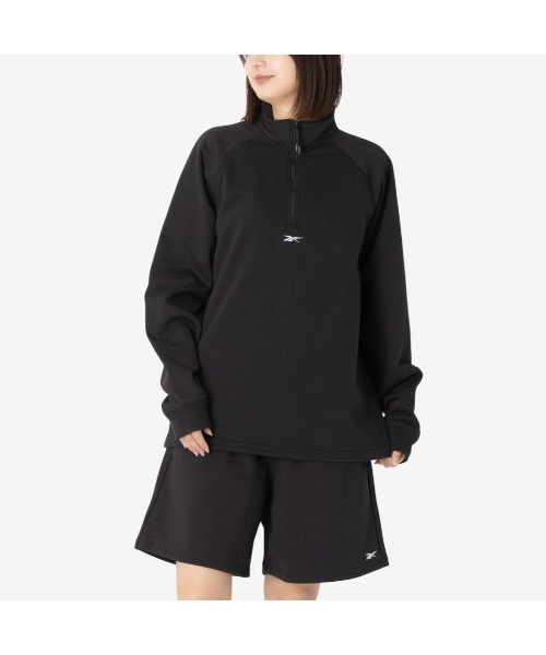 Reebok(リーボック)の「ハーフ ジップトップ / RBK.B FT OH HALF ZIP(その他トップス・メンズ・グレー/ブラック・SMALL/MEDIUM/X-LARGE/LARGE)」の4枚目の写真