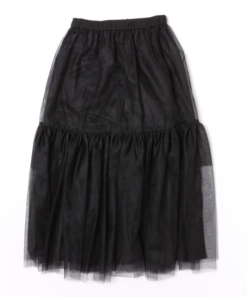 PICCIN PERLA（ピッチンペルラ）の「チュールボリュームスカート（スカート・レディース・オフホワイト/ブラック・M）」の5枚目の写真