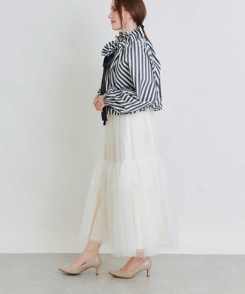 PICCIN PERLA（ピッチンペルラ）の「チュールボリュームスカート（スカート・レディース・オフホワイト/ブラック・M）」の13枚目の写真