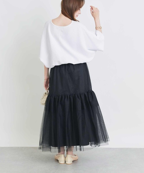 PICCIN PERLA（ピッチンペルラ）の「チュールボリュームスカート（スカート・レディース・オフホワイト/ブラック・M）」の21枚目の写真