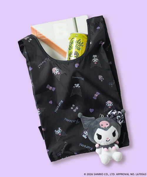 FREAK'S STORE(フリークスストア)の「SANRIO CHARACTERS × SMAST × FREAK'S STORE/サンリオ サンリオキャラクターズ エコバッグ入り ぬいぐるみチャーム(キーホルダー・レディース・ブラック/ブルー/ベージュ・フリ-)」の2枚目の写真