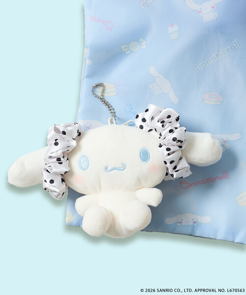 FREAK'S STORE(フリークスストア)の「SANRIO CHARACTERS × SMAST × FREAK'S STORE/サンリオ サンリオキャラクターズ エコバッグ入り ぬいぐるみチャーム(キーホルダー・レディース・ブラック/ブルー/ベージュ・フリ-)」の15枚目の写真