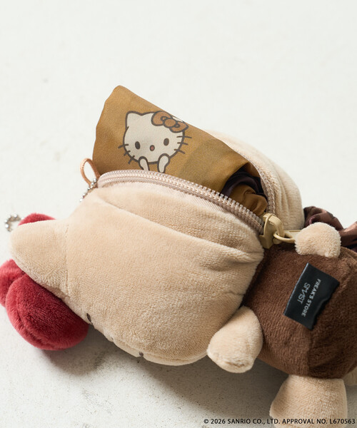 FREAK'S STORE(フリークスストア)の「SANRIO CHARACTERS × SMAST × FREAK'S STORE/サンリオ サンリオキャラクターズ エコバッグ入り ぬいぐるみチャーム(キーホルダー・レディース・ブラック/ブルー/ベージュ・フリ-)」の11枚目の写真