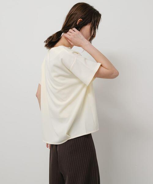 SENSE OF PLACE by URBAN RESEARCH(センスオブプレイスバイアーバンリサーチ)の「キーネックミラノリブTシャツ(Tシャツ/カットソー・レディース・オフホワイト/ホワイト系その他/ブラック/ブラウン/オレンジ・ONE)」の16枚目の写真