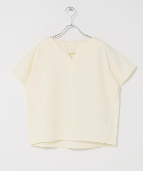 SENSE OF PLACE by URBAN RESEARCH(センスオブプレイスバイアーバンリサーチ)の「キーネックミラノリブTシャツ(Tシャツ/カットソー・レディース・オフホワイト/ホワイト系その他/ブラック/ブラウン/オレンジ・ONE)」の9枚目の写真