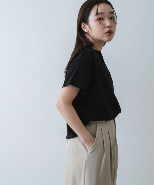 SENSE OF PLACE by URBAN RESEARCH（センスオブプレイスバイアーバンリサーチ）の「キーネックミラノリブTシャツ（Tシャツ/カットソー・レディース・オフホワイト/ホワイト系その他/ブラック/ブラウン/オレンジ・ONE）」の20枚目の写真