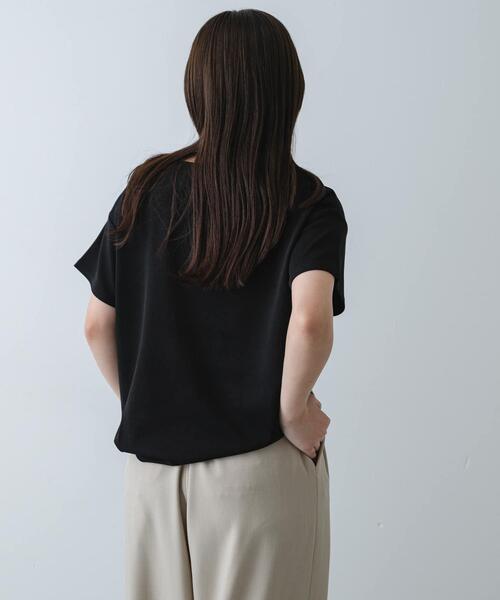 SENSE OF PLACE by URBAN RESEARCH（センスオブプレイスバイアーバンリサーチ）の「キーネックミラノリブTシャツ（Tシャツ/カットソー・レディース・オフホワイト/ホワイト系その他/ブラック/ブラウン/オレンジ・ONE）」の19枚目の写真