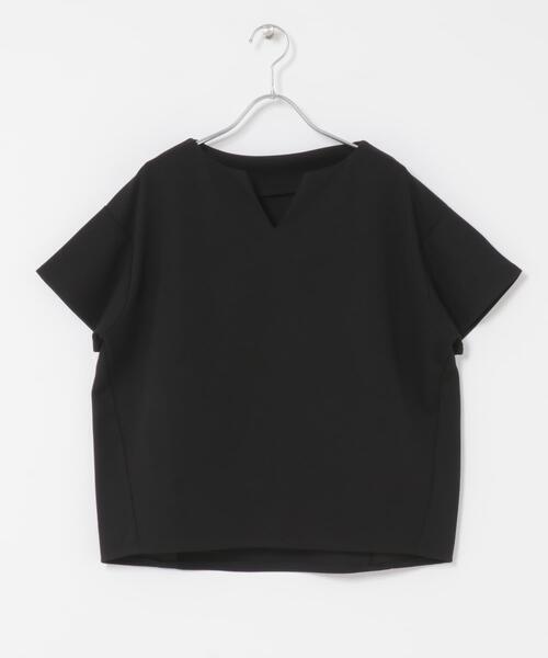 SENSE OF PLACE by URBAN RESEARCH（センスオブプレイスバイアーバンリサーチ）の「キーネックミラノリブTシャツ（Tシャツ/カットソー・レディース・オフホワイト/ホワイト系その他/ブラック/ブラウン/オレンジ・ONE）」の16枚目の写真