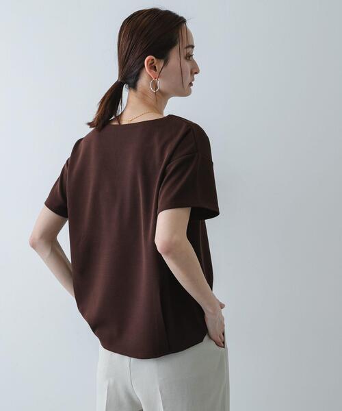SENSE OF PLACE by URBAN RESEARCH（センスオブプレイスバイアーバンリサーチ）の「キーネックミラノリブTシャツ（Tシャツ/カットソー・レディース・オフホワイト/ホワイト系その他/ブラック/ブラウン/オレンジ・ONE）」の13枚目の写真