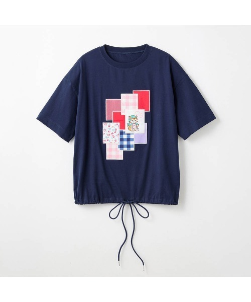 Belle Maison(ベルメゾン)の「SWIMMERコラボ ドロストレディース五分袖Tシャツ(Tシャツ/カットソー・レディース・レッド/ネイビー・M-L)」の9枚目の写真