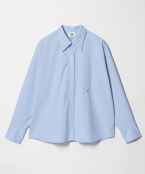 ER(イーアール)の「<ER>コットンブレンド クラシックシャツ(シャツ/ブラウス・レディース・ライトブルー/ブラック/ホワイト・FREE)」の3枚目の写真