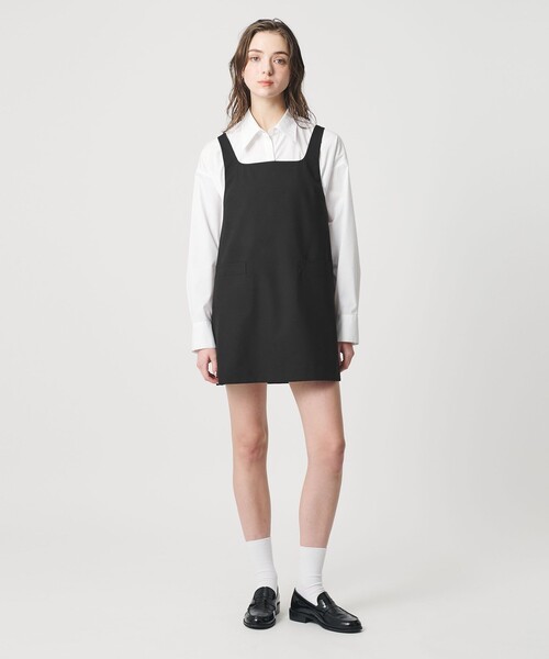 ER(イーアール)の「<ER>コットンブレンド クラシックシャツ(シャツ/ブラウス・レディース・ライトブルー/ブラック/ホワイト・FREE)」の4枚目の写真