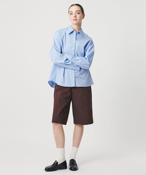 ER(イーアール)の「<ER>コットンブレンド クラシックシャツ(シャツ/ブラウス・レディース・ライトブルー/ブラック/ホワイト・FREE)」の11枚目の写真