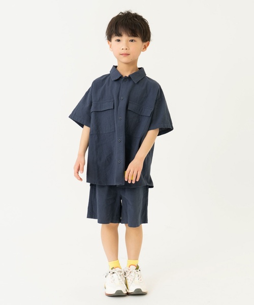 and D. petit main（アンドディープティマイン）の「ワイドシルエットセットアップ（セットアップ・キッズ・ピンク/グリーン/ネイビー/チャコール/キャメル・150cm/100cm/120cm/130cm/110cm/140cm）」の4枚目の写真