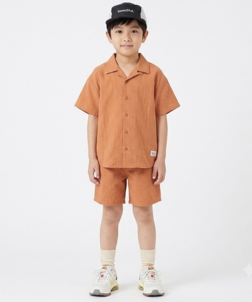 and D. petit main（アンドディープティマイン）の「ワイドシルエットセットアップ（セットアップ・キッズ・ピンク/グリーン/ネイビー/チャコール/キャメル・150cm/100cm/120cm/130cm/110cm/140cm）」の5枚目の写真