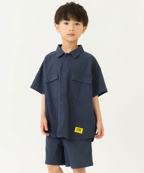 and D. petit main（アンドディープティマイン）の「ワイドシルエットセットアップ（セットアップ・キッズ・ピンク/グリーン/ネイビー/チャコール/キャメル・150cm/100cm/120cm/130cm/110cm/140cm）」の6枚目の写真