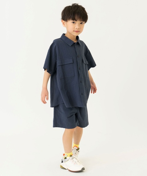 and D. petit main（アンドディープティマイン）の「ワイドシルエットセットアップ（セットアップ・キッズ・ピンク/グリーン/ネイビー/チャコール/キャメル・150cm/100cm/120cm/130cm/110cm/140cm）」の7枚目の写真
