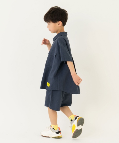 and D. petit main（アンドディープティマイン）の「ワイドシルエットセットアップ（セットアップ・キッズ・ピンク/グリーン/ネイビー/チャコール/キャメル・150cm/100cm/120cm/130cm/110cm/140cm）」の8枚目の写真
