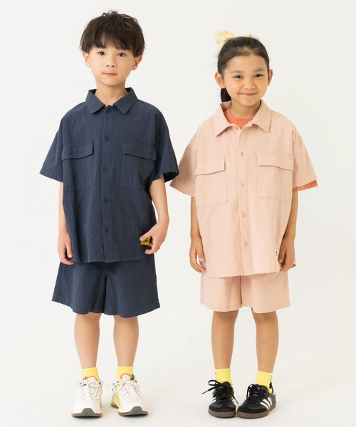 and D. petit main（アンドディープティマイン）の「ワイドシルエットセットアップ（セットアップ・キッズ・ピンク/グリーン/ネイビー/チャコール/キャメル・150cm/100cm/120cm/130cm/110cm/140cm）」の11枚目の写真