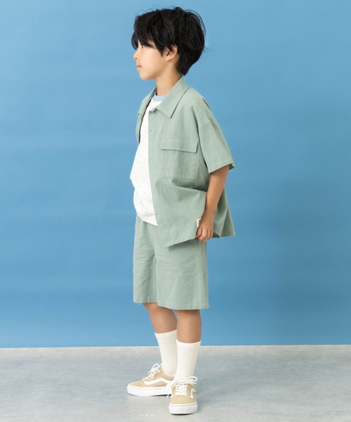 and D. petit main（アンドディープティマイン）の「ワイドシルエットセットアップ（セットアップ・キッズ・ピンク/グリーン/ネイビー/チャコール/キャメル・150cm/100cm/120cm/130cm/110cm/140cm）」の20枚目の写真