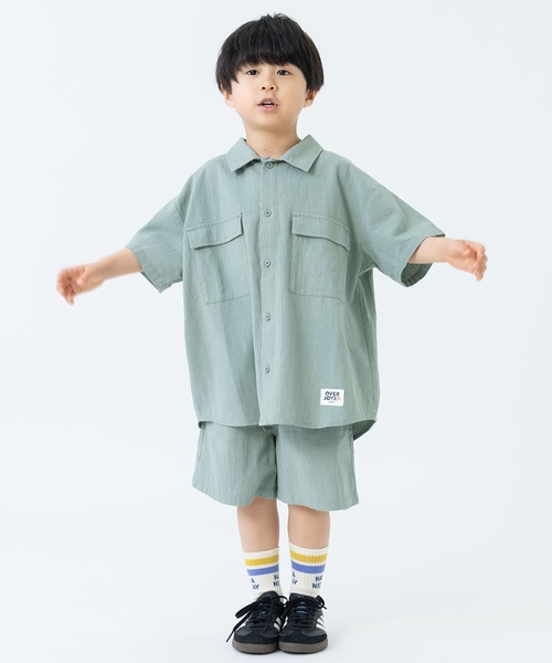 and D. petit main（アンドディープティマイン）の「ワイドシルエットセットアップ（セットアップ・キッズ・ピンク/グリーン/ネイビー/チャコール/キャメル・150cm/100cm/120cm/130cm/110cm/140cm）」の21枚目の写真