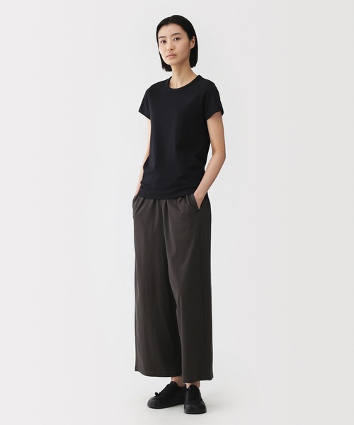 MUJI Labo(ムジラボ)の「〔MUJI Labo〕婦人 リネン混半袖Tシャツ(Tシャツ/カットソー・レディース・ライトグレー/グリーン系/ブラック/オフホワイト・S/M/L/XL)」の9枚目の写真