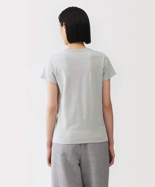 MUJI Labo(ムジラボ)の「〔MUJI Labo〕婦人 リネン混半袖Tシャツ(Tシャツ/カットソー・レディース・ライトグレー/グリーン系/ブラック/オフホワイト・S/M/L/XL)」の14枚目の写真