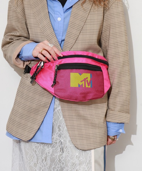 FUNALIVE(ファンアライブ)の「MTV エムティービー ウエストバッグ メッシュポケット(ボディバッグ/ウエストポーチ・メンズ・ネイビー/イエロー/ピンク・FREE)」の7枚目の写真