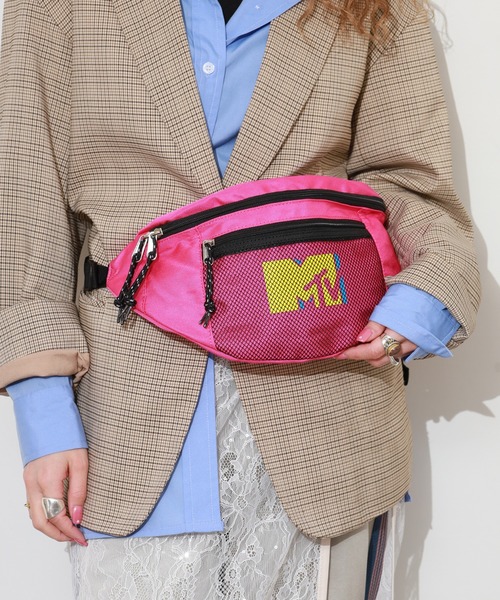 FUNALIVE(ファンアライブ)の「MTV エムティービー ウエストバッグ メッシュポケット(ボディバッグ/ウエストポーチ・メンズ・ネイビー/イエロー/ピンク・FREE)」の6枚目の写真
