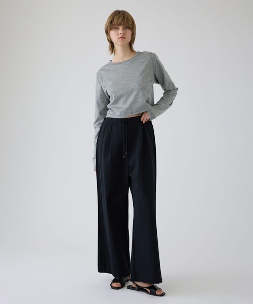 RIM.ARK(リムアーク)の「【RIM.ARK/リムアーク】Side tuck sporty PT/サイドタックスポーティーパンツ(その他パンツ・レディース・ライトベージュ/ブラック・36/38)」の10枚目の写真