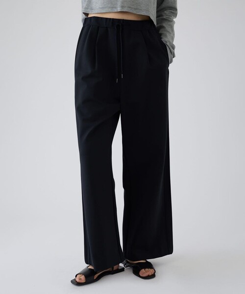 RIM.ARK(リムアーク)の「【RIM.ARK/リムアーク】Side tuck sporty PT/サイドタックスポーティーパンツ(その他パンツ・レディース・ライトベージュ/ブラック・36/38)」の8枚目の写真