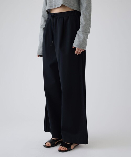 RIM.ARK(リムアーク)の「【RIM.ARK/リムアーク】Side tuck sporty PT/サイドタックスポーティーパンツ(その他パンツ・レディース・ライトベージュ/ブラック・36/38)」の6枚目の写真