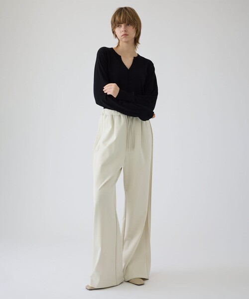 RIM.ARK(リムアーク)の「【RIM.ARK/リムアーク】Side tuck sporty PT/サイドタックスポーティーパンツ(その他パンツ・レディース・ライトベージュ/ブラック・36/38)」の20枚目の写真