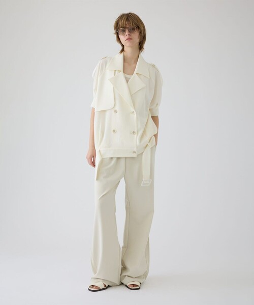 RIM.ARK(リムアーク)の「【RIM.ARK/リムアーク】Side tuck sporty PT/サイドタックスポーティーパンツ(その他パンツ・レディース・ライトベージュ/ブラック・36/38)」の19枚目の写真