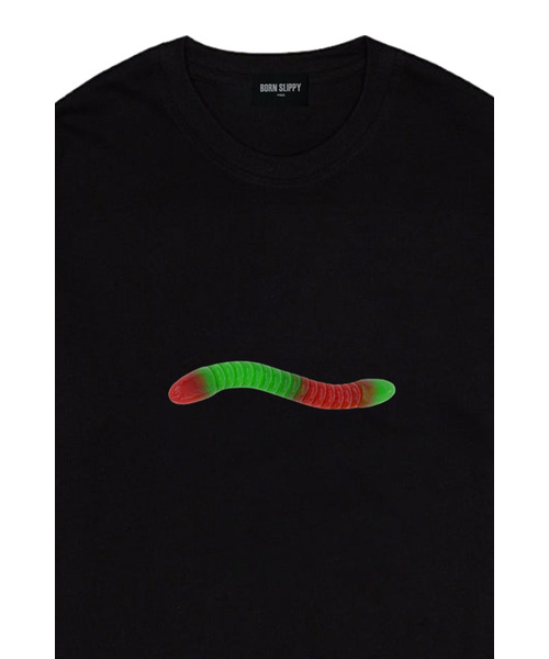 BORN SLIPPY（ボーンスリッピー）の「Gummy Worm T-shirt (Black)（Tシャツ/カットソー・レディース・その他・FREE）」の3枚目の写真