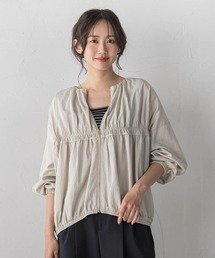Droite lautreamont | レーヨンナイロンギャザー切替えブルゾン(ブルゾン)