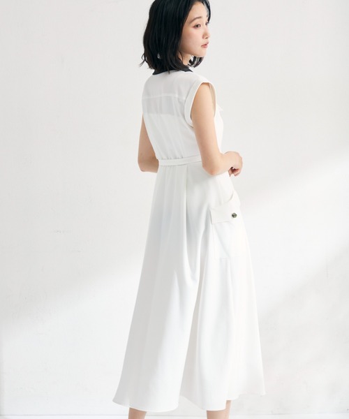 MISCH MASCH(ミッシュマッシュ)の「2026春夏新作 配色襟フレンチシャツワンピース(シャツワンピース・レディース・ホワイト/カーキ/ネイビー・M/S)」の21枚目の写真