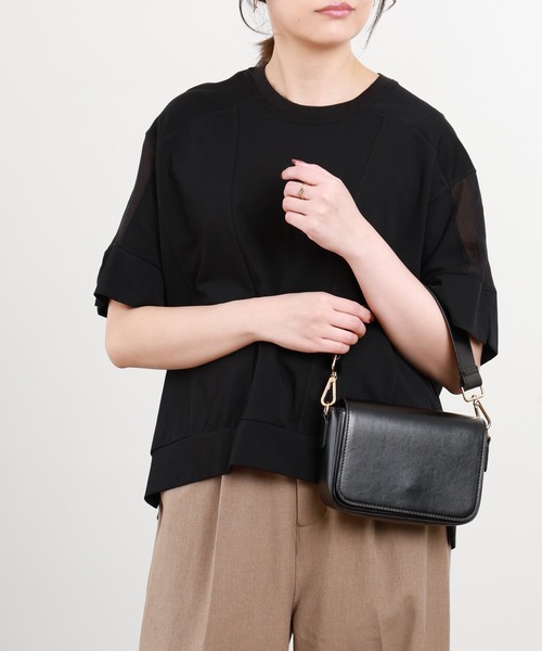 BRODIAEA(ブローディア)の「BRODIAEA ドロップショルダー切替カットソープルオーバー 半端袖(Tシャツ/カットソー・レディース・オフホワイト/グレイッシュベージュ/ブラック/ライトグリーン・40)」の21枚目の写真