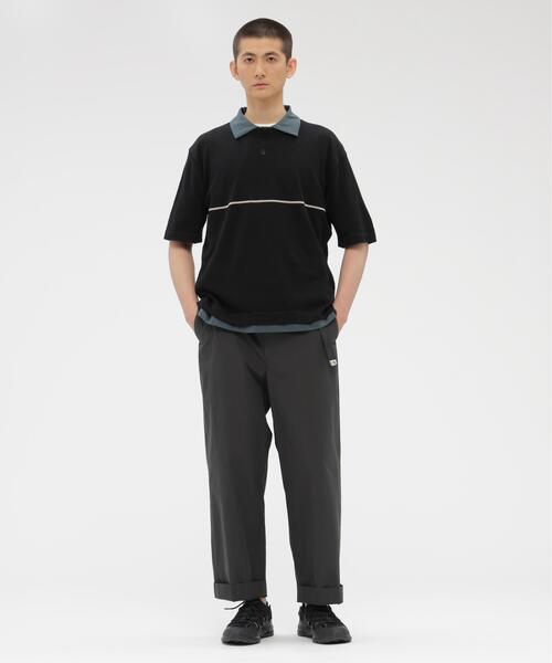 MARGARET HOWELL(マーガレットハウエル)の「LINEN COTTON SINGLE STRIPE(ニット/セーター・メンズ・ブラック・MEDIUM/LARGE)」の2枚目の写真