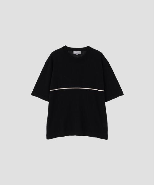 MARGARET HOWELL(マーガレットハウエル)の「LINEN COTTON SINGLE STRIPE(ニット/セーター・メンズ・ブラック・MEDIUM/LARGE)」の5枚目の写真