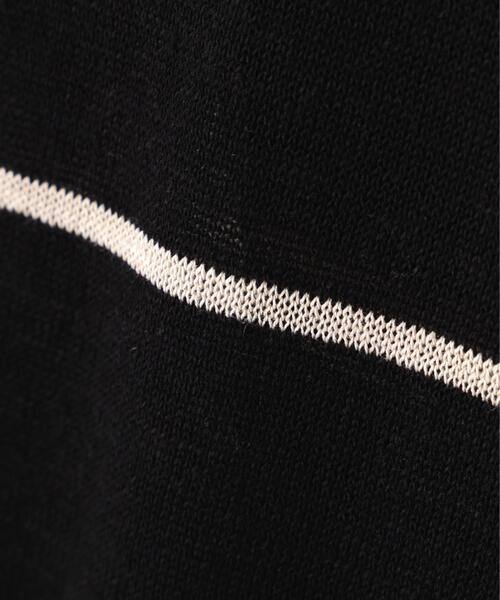 MARGARET HOWELL(マーガレットハウエル)の「LINEN COTTON SINGLE STRIPE(ニット/セーター・メンズ・ブラック・MEDIUM/LARGE)」の7枚目の写真