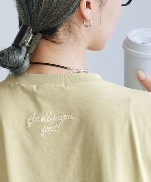 reca(レカ)の「【接触冷感】アシメフロントタックチュニック(Tシャツ/カットソー・レディース・ライトグリーン/オフホワイト/チャコールグレー・FREE)」の18枚目の写真