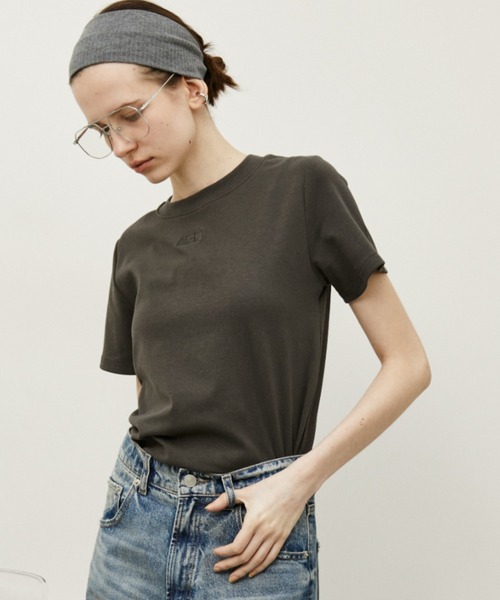 Auntie Rosa Holiday（アンティローザホリデー）の「コンパクトカラー刺繍TEE（Tシャツ/カットソー・レディース・ブラウン/グリーン/パープル/グレー/アイボリー/ブラック・FREE）」の12枚目の写真