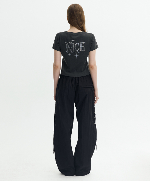 KRUXH(クルクス)の「ピグメントナイスクロップTシャツチャコール(Tシャツ/カットソー・レディース・その他・1/2)」の3枚目の写真