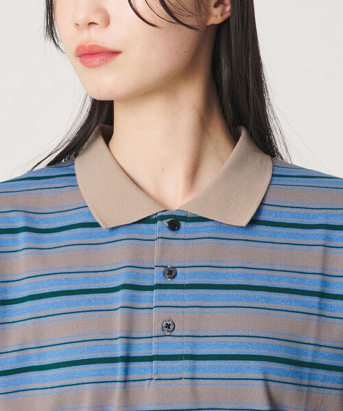 BEAUTY&YOUTH UNITED ARROWS(ビューティーアンドユースユナイテッドアローズ)の「【WEB限定】マルチボーダー ポロカラーTシャツ(ポロシャツ・レディース・ブラウン/パープル/コバルトブルー・FREE)」の16枚目の写真