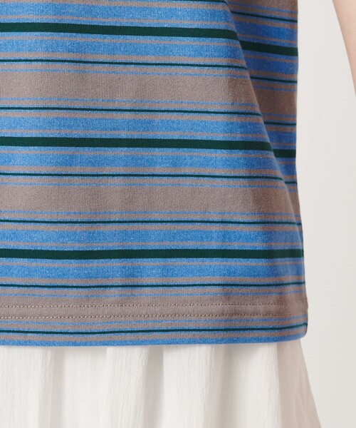 BEAUTY&YOUTH UNITED ARROWS(ビューティーアンドユースユナイテッドアローズ)の「【WEB限定】マルチボーダー ポロカラーTシャツ(ポロシャツ・レディース・ブラウン/パープル/コバルトブルー・FREE)」の18枚目の写真
